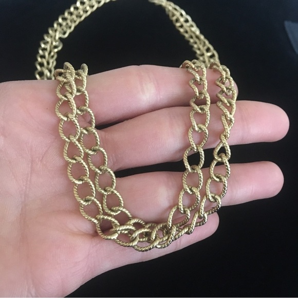 Napier Jewelry - Vintage Napier Long Gold Tone Sweater Chain Necklace